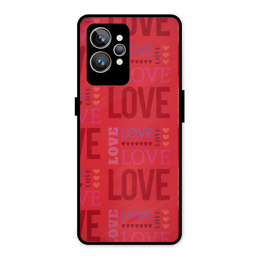 Love Pattern Metal Back Case for Realme GT2 Pro