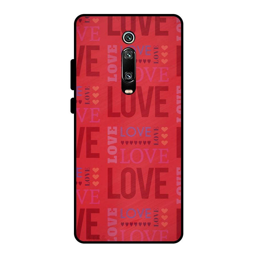 Love Pattern Metal Back Case for Redmi K20