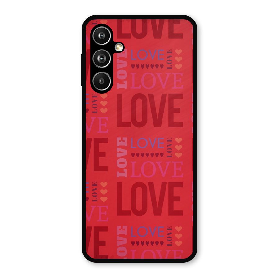 Love Pattern Metal Back Case for Samsung Galaxy M54