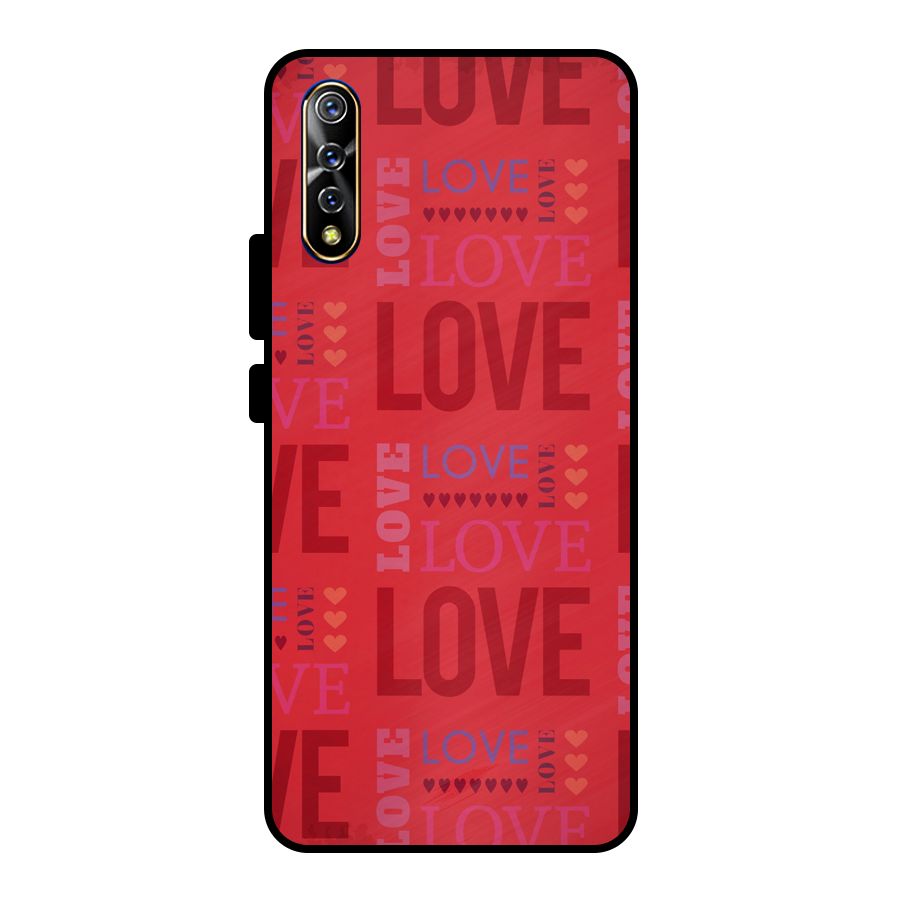 Love Pattern Metal Back Case for Vivo S1
