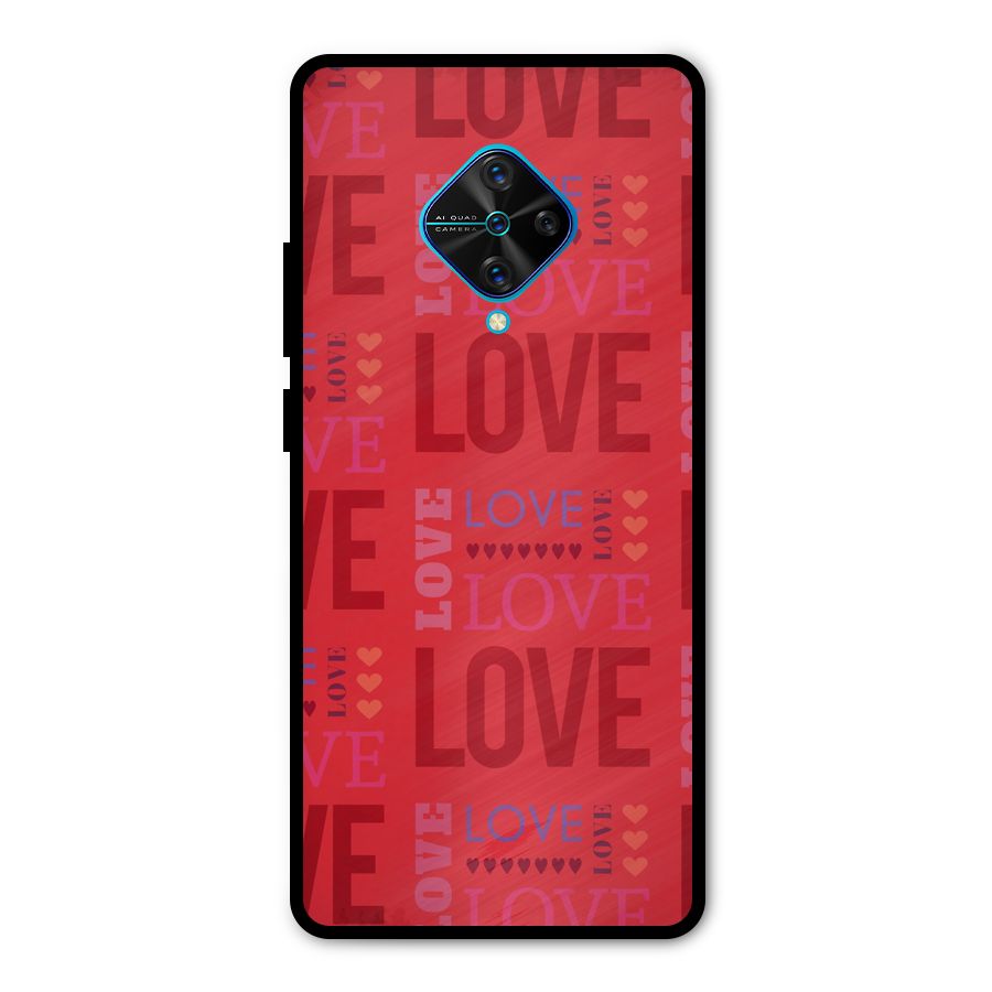 Love Pattern Metal Back Case for Vivo S1 Pro