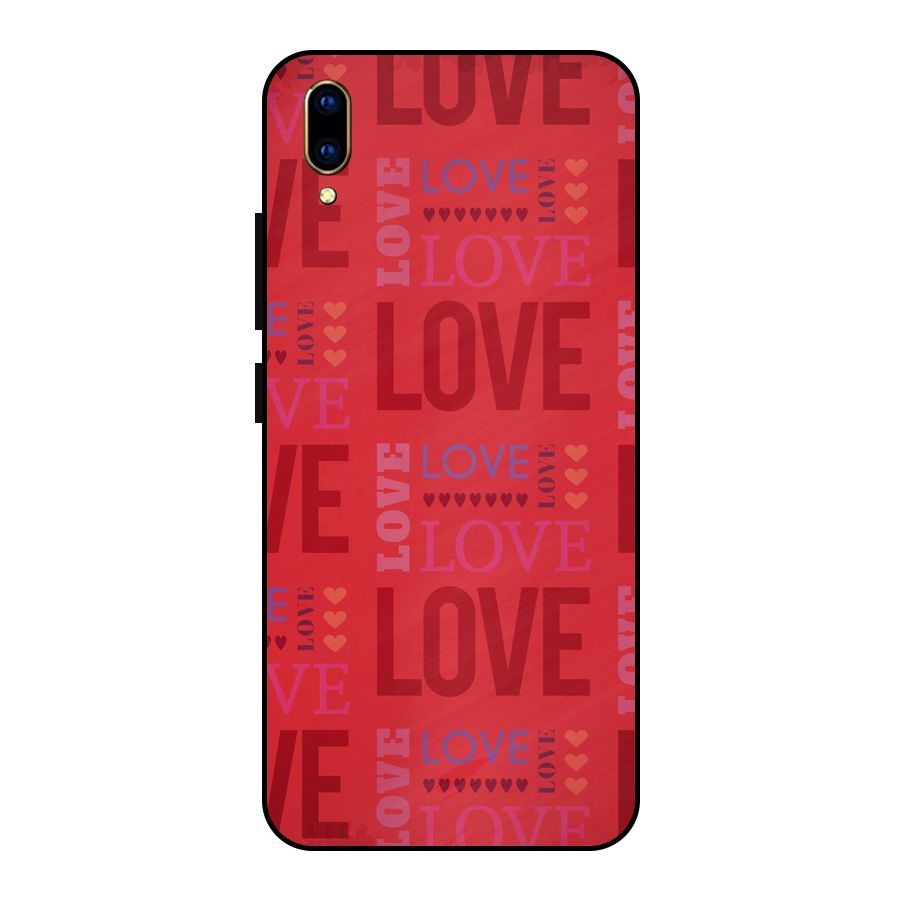Love Pattern Metal Back Case for Vivo V11 Pro
