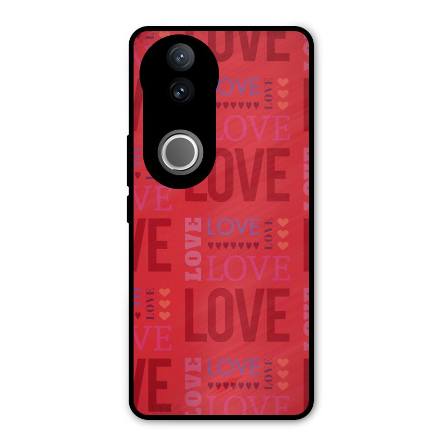 Love Pattern Metal Back Case for Vivo V50