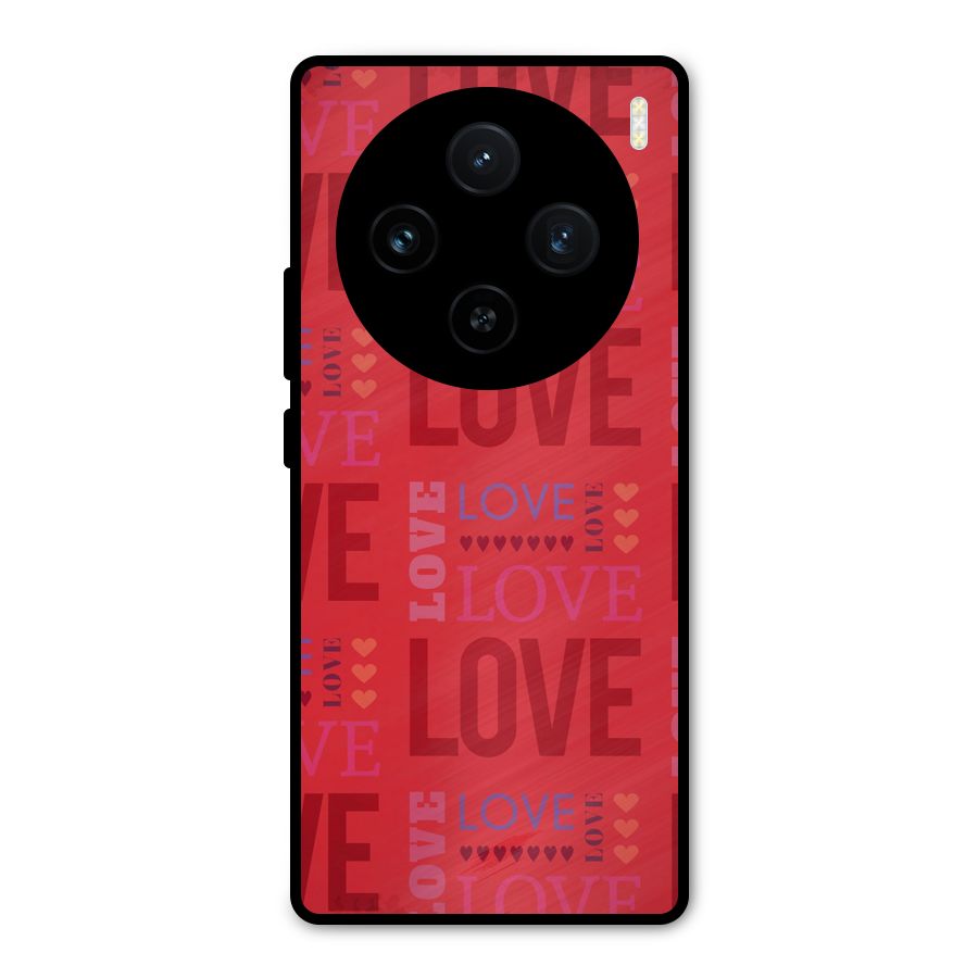 Love Pattern Metal Back Case for Vivo X100