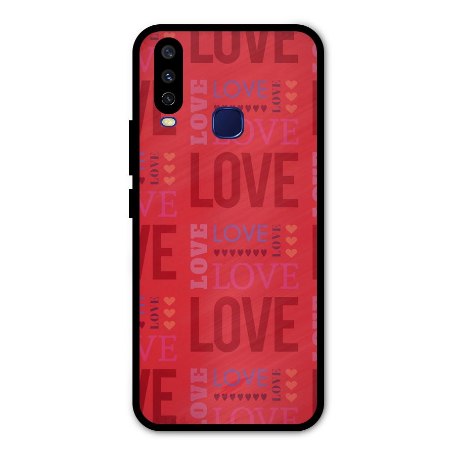 Love Pattern Metal Back Case for Vivo Y15