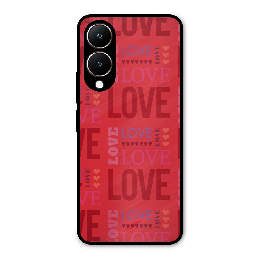 Love Pattern Metal Back Case for Vivo Y28
