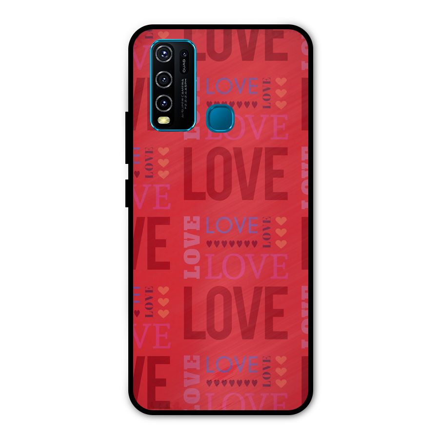 Love Pattern Metal Back Case for Vivo Y30
