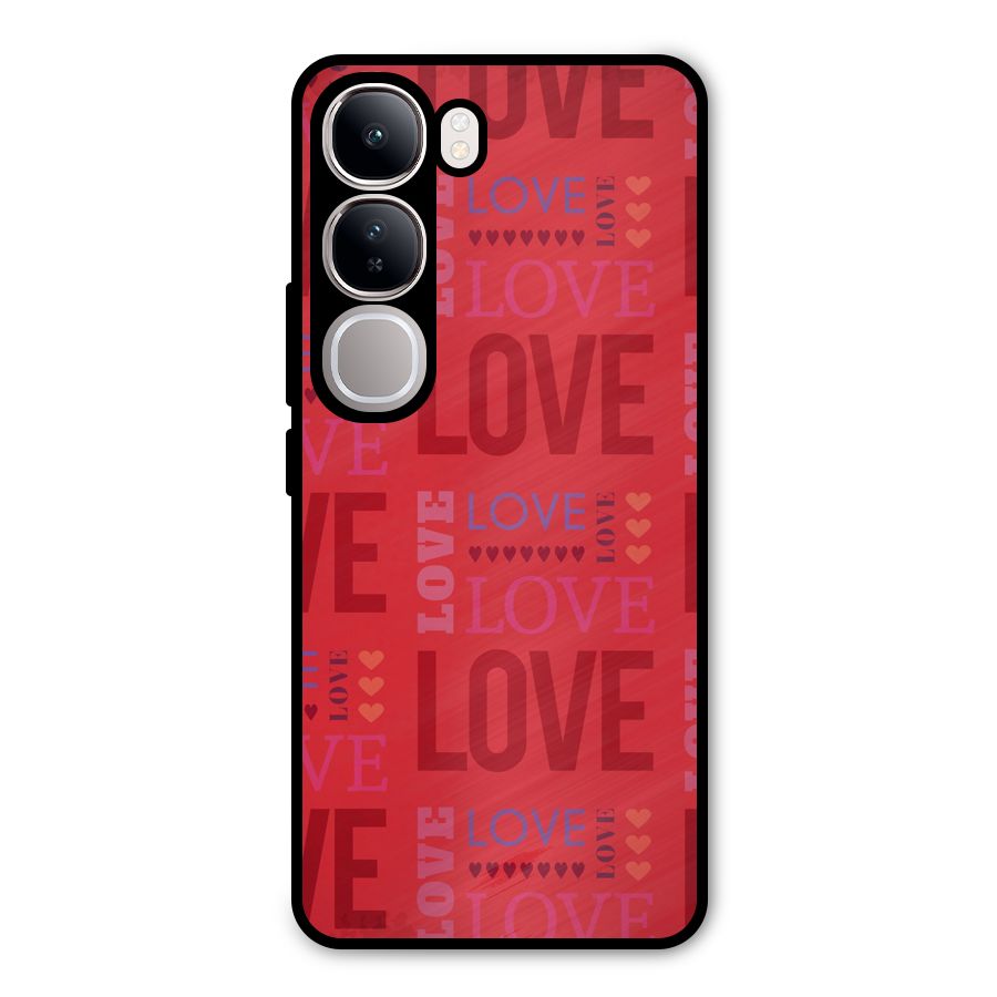 Love Pattern Metal Back Case for Vivo Y300
