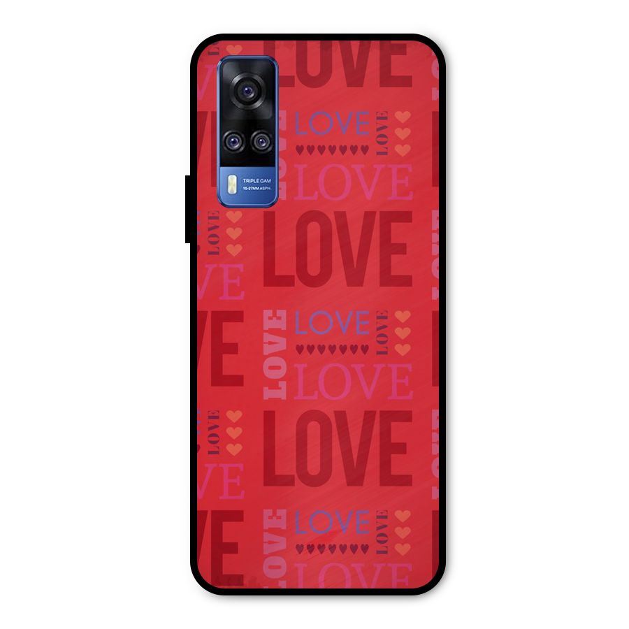 Love Pattern Metal Back Case for Vivo Y31