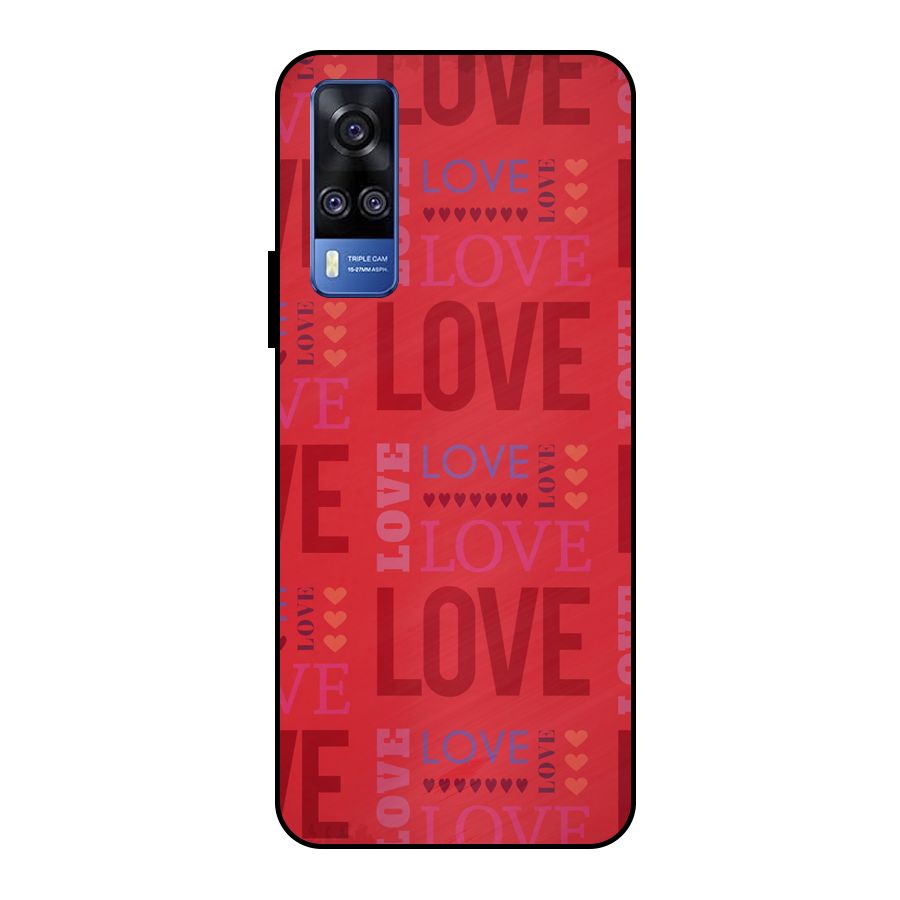 Love Pattern Metal Back Case for Vivo Y51