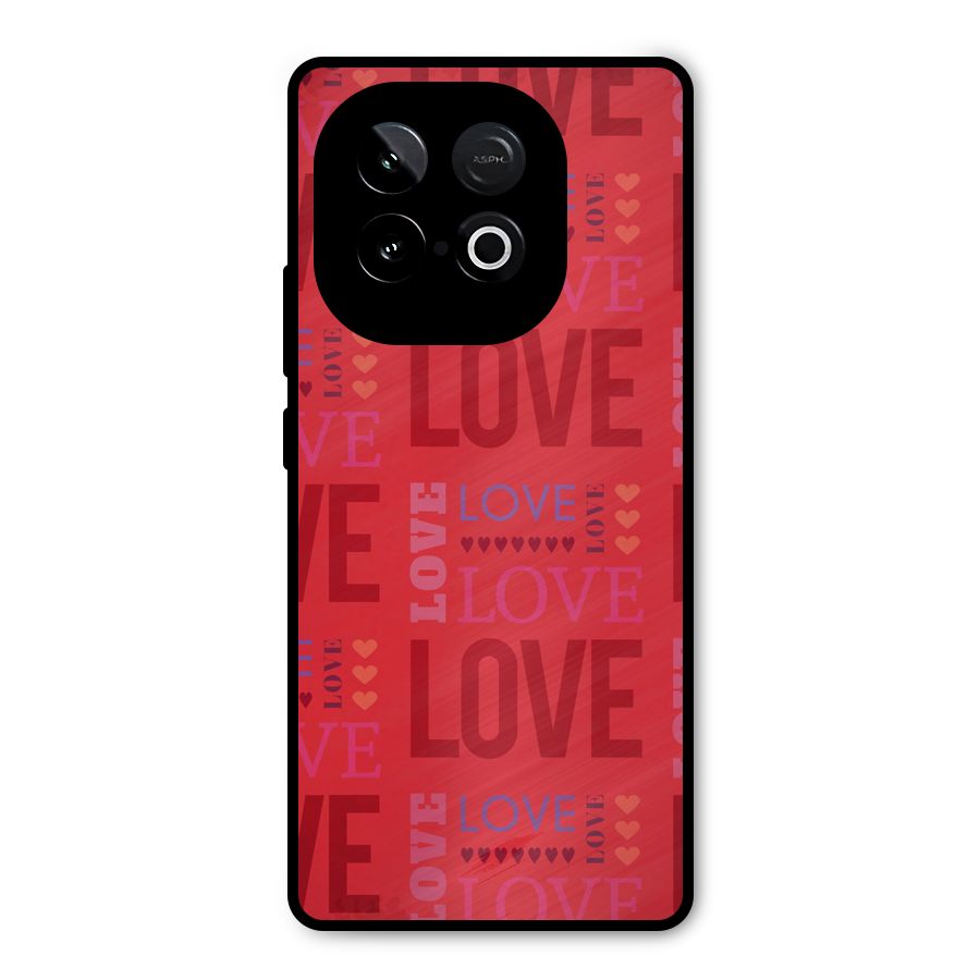 Love Pattern Metal Back Case for iQOO Neo 10