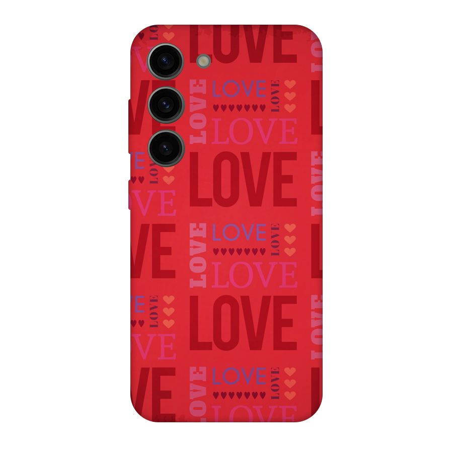 Love Pattern Original Polycarbonate Back Case for Galaxy S23