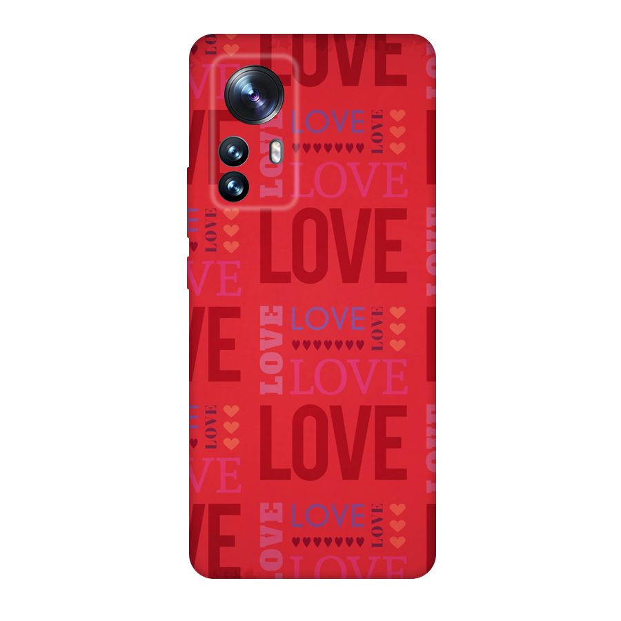 Love Pattern Original Polycarbonate Back Case for Xiaomi 12 Pro