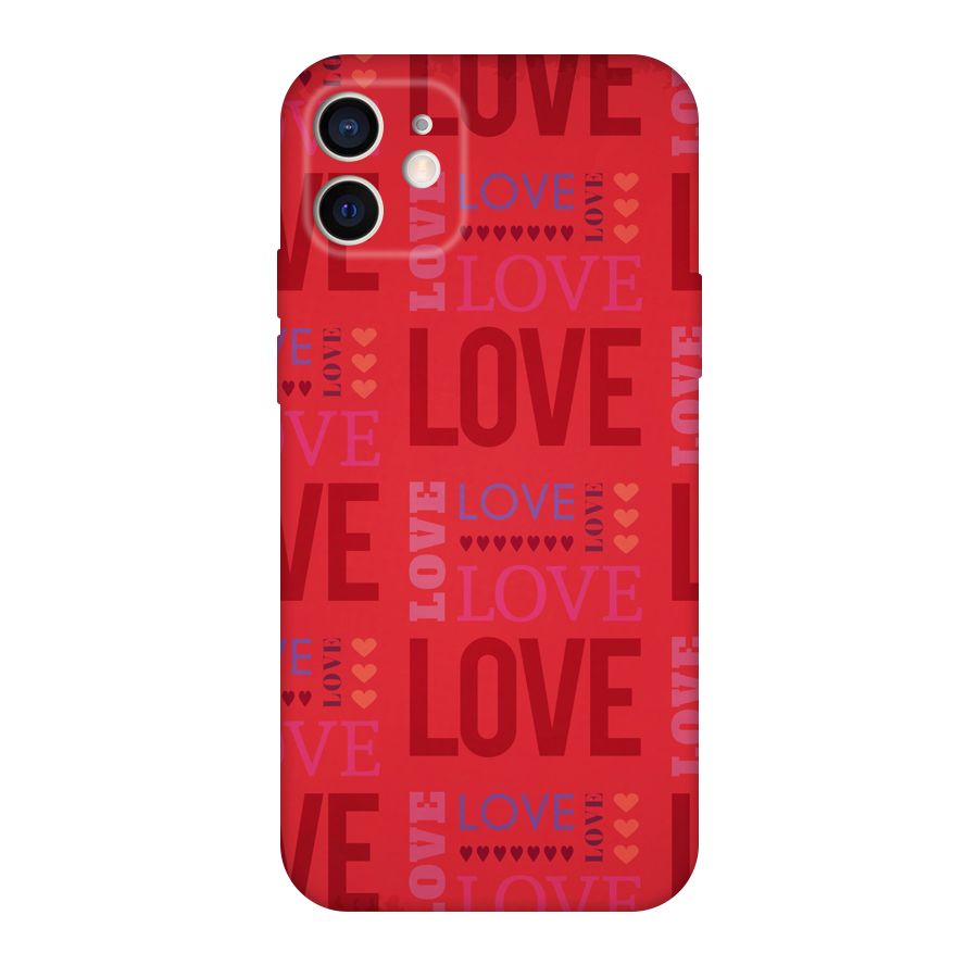 Love Pattern Original Polycarbonate Back Case for iPhone 12