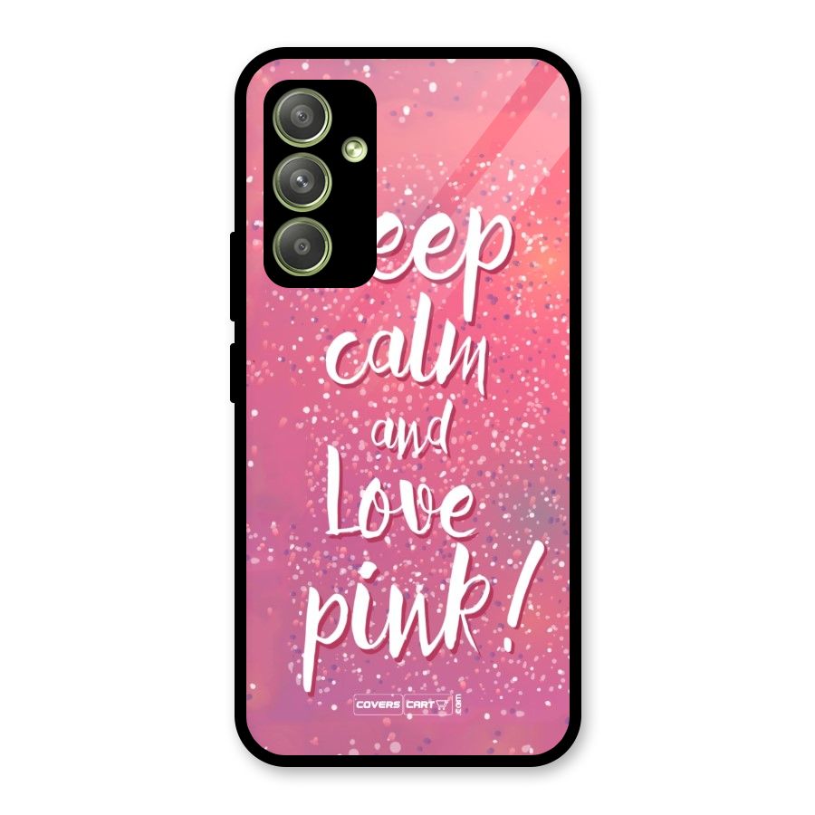 Love Pink Glass Back Case for Galaxy A54