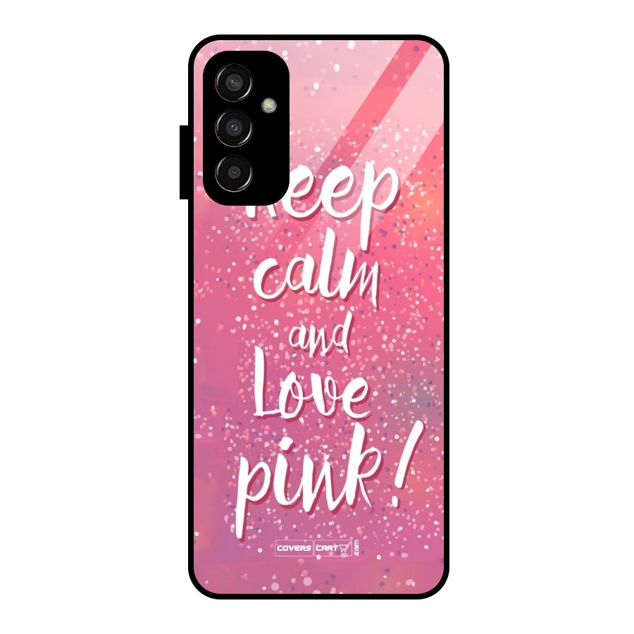 Love Pink Glass Back Case for Galaxy F13