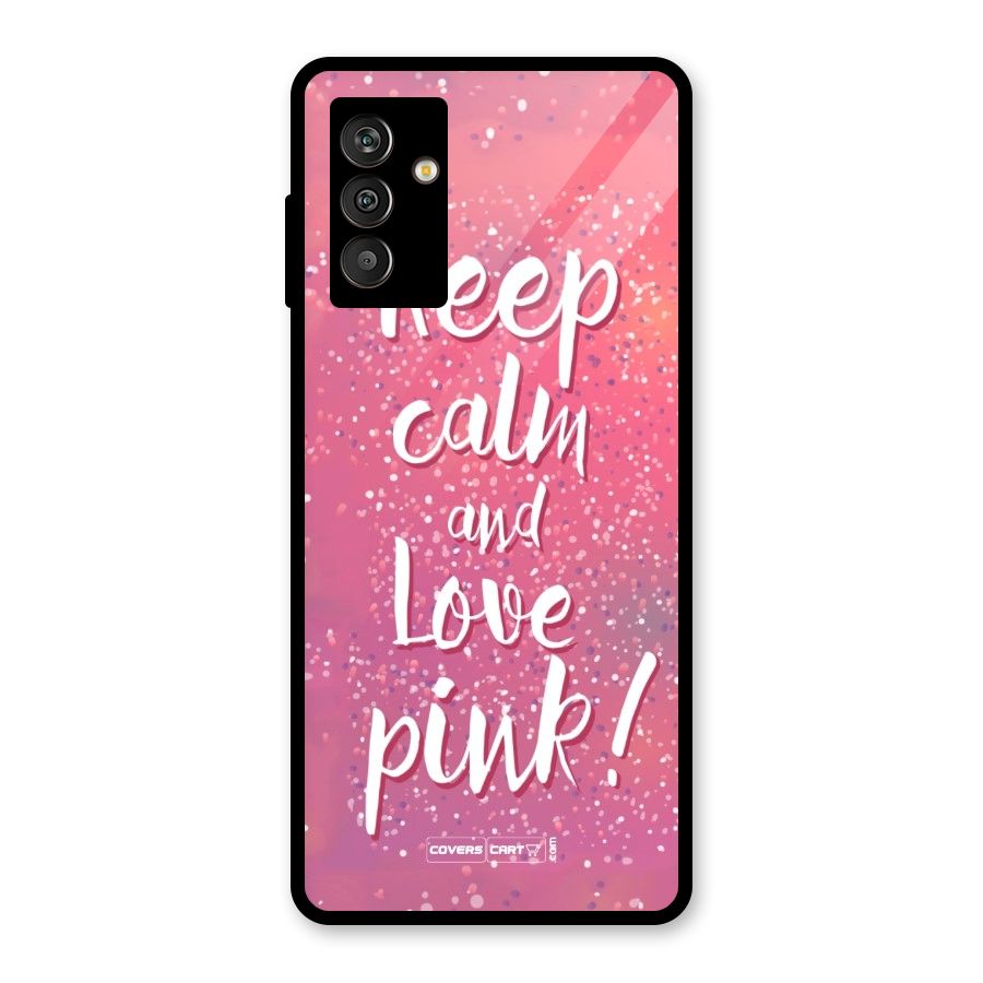 Love Pink Glass Back Case for Galaxy M13