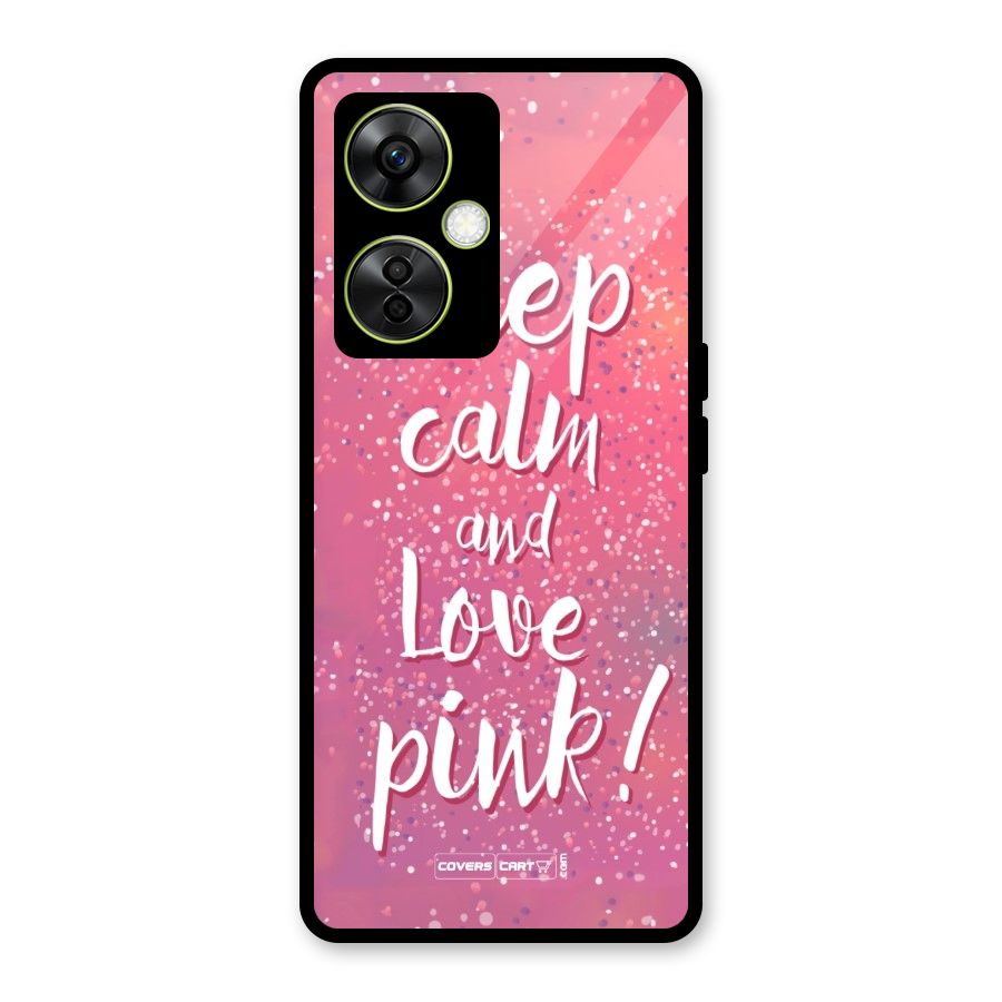 Love Pink Glass Back Case for OnePlus Nord CE 3 Lite