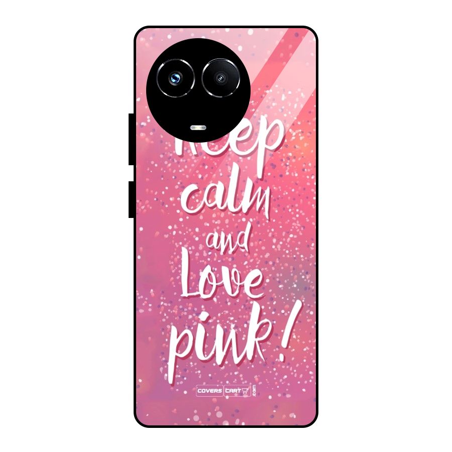 Love Pink Glass Back Case for Realme 11X