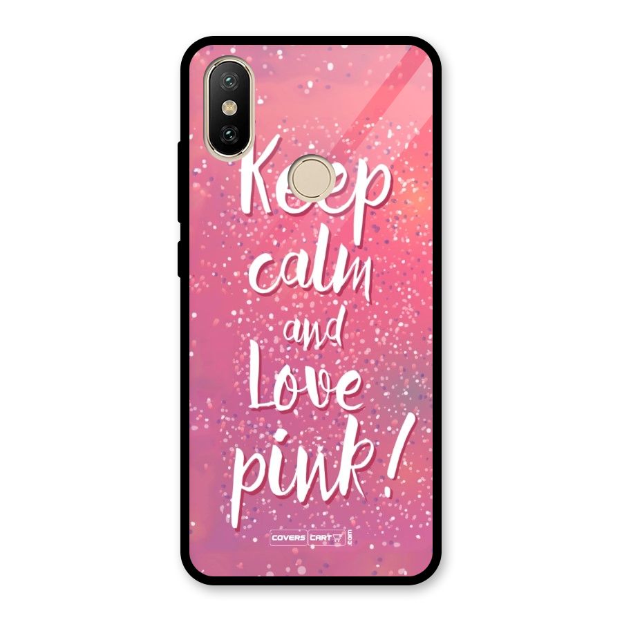 Love Pink Glass Back Case for Redmi A2
