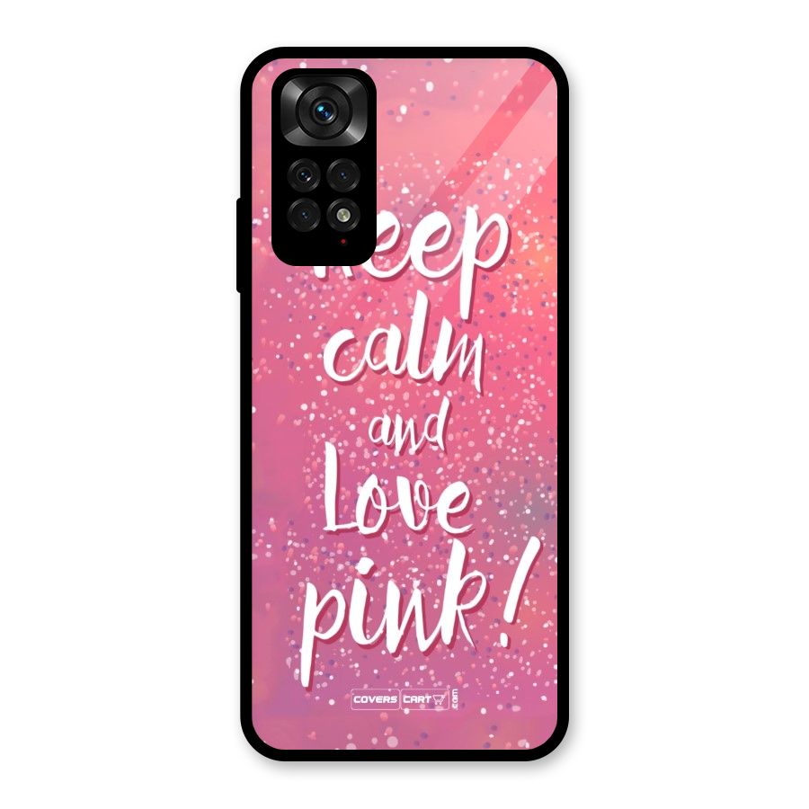 Love Pink Glass Back Case for Redmi Note 11S