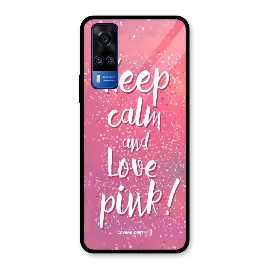 Love Pink Glass Back Case for Vivo Y31