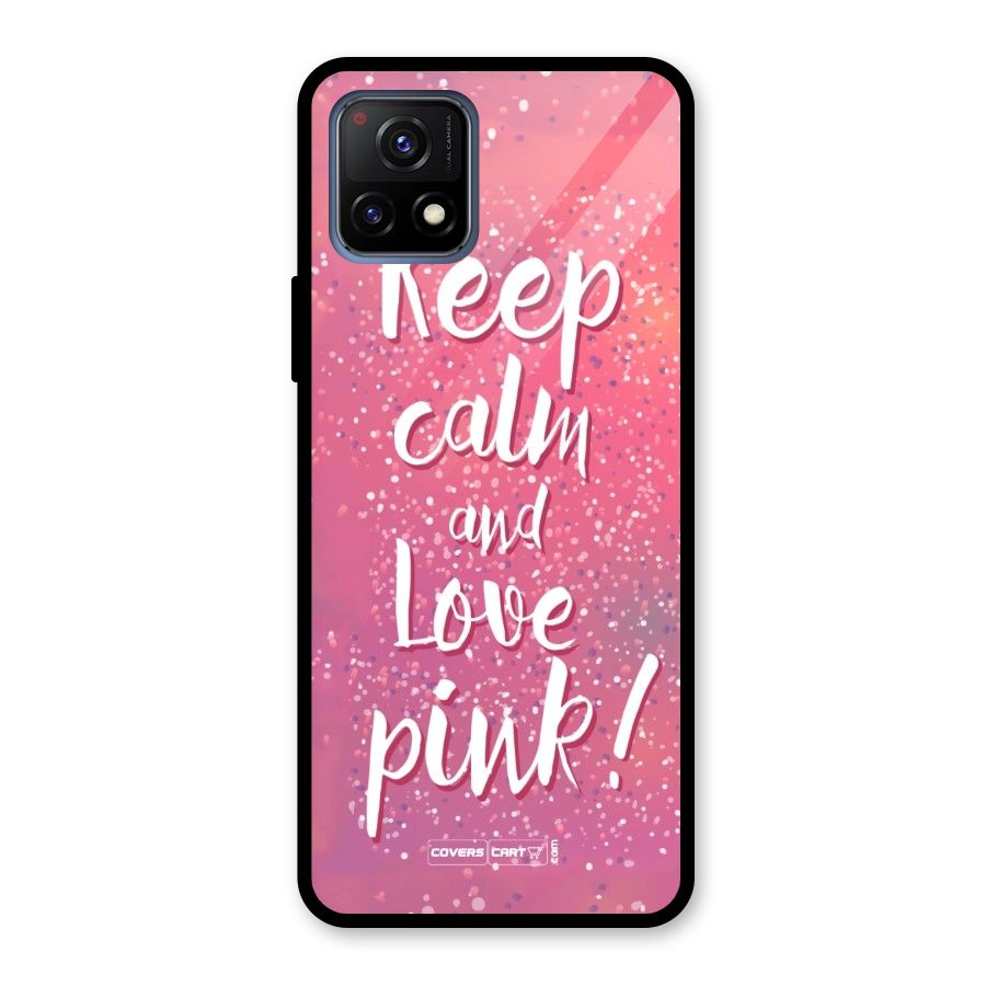 Love Pink Glass Back Case for Vivo Y72 5G