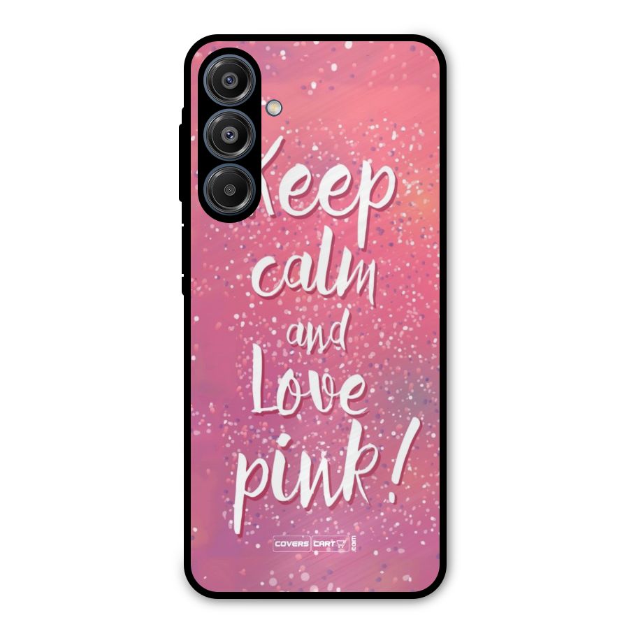 Love Pink Metal Back Case for Galaxy A16 5G
