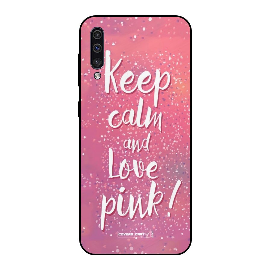Love Pink Metal Back Case for Galaxy A30s