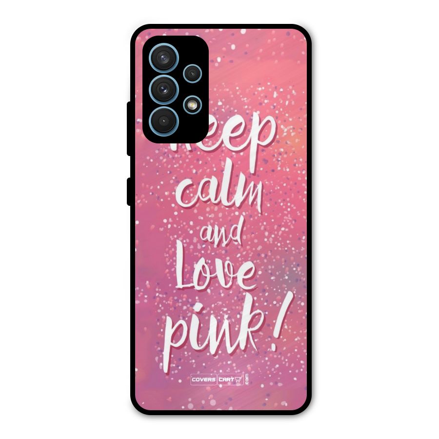 Love Pink Metal Back Case for Galaxy A32