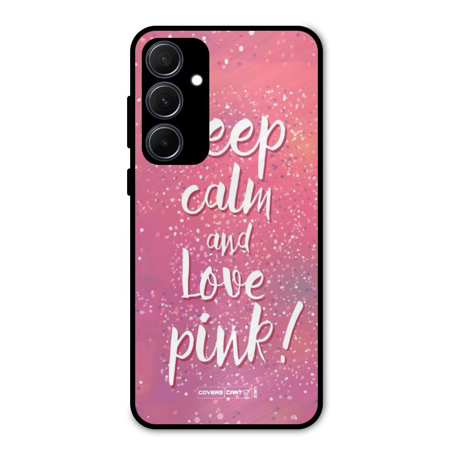 Love Pink Metal Back Case for Galaxy A35