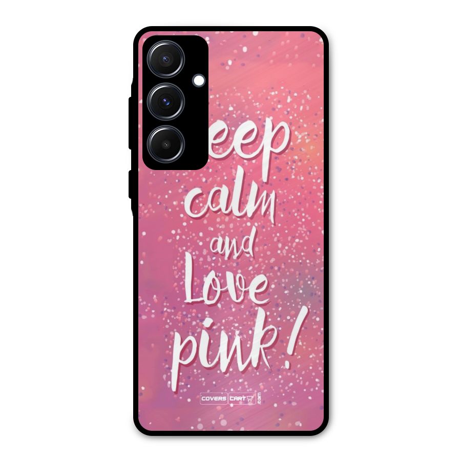 Love Pink Metal Back Case for Galaxy A55