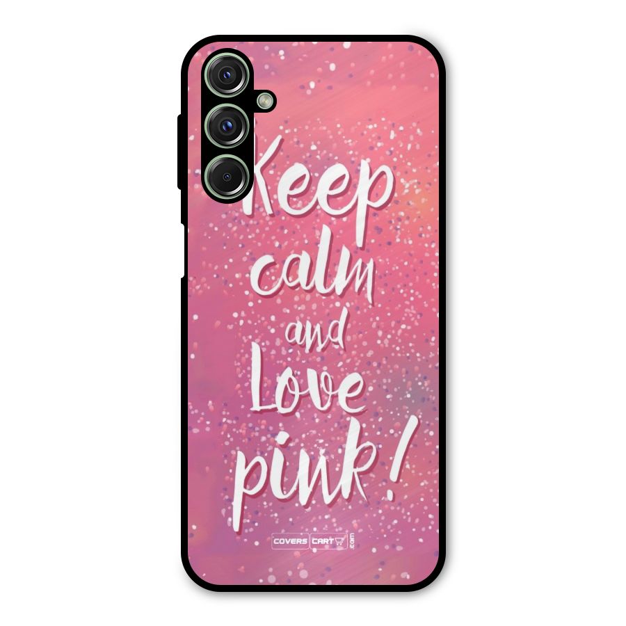 Love Pink Metal Back Case for Galaxy F34