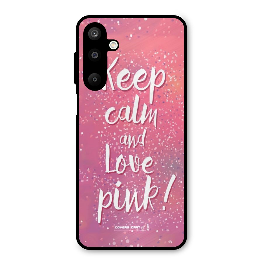 Love Pink Metal Back Case for Galaxy M16