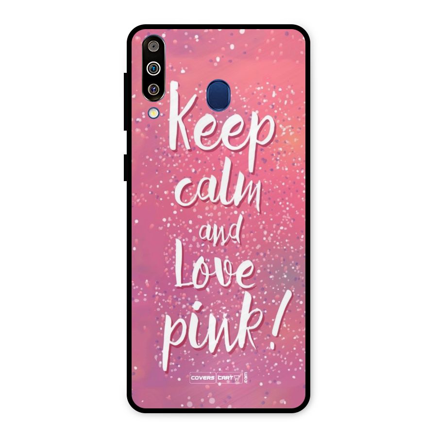 Love Pink Metal Back Case for Galaxy M30