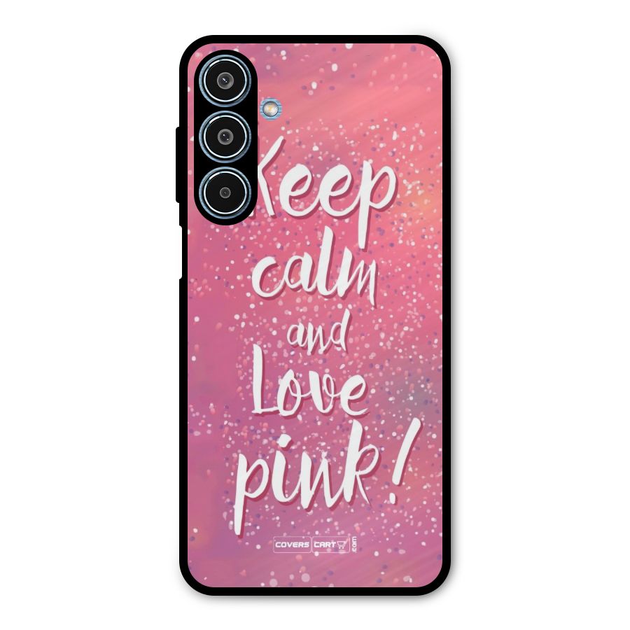Love Pink Metal Back Case for Galaxy M35