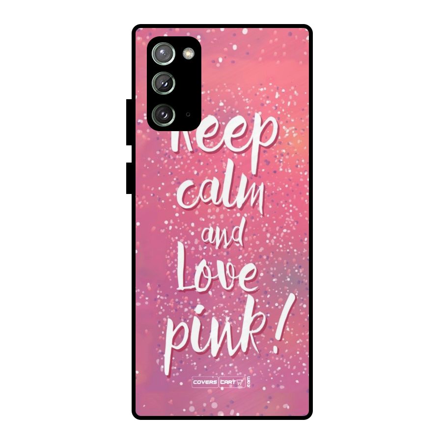 Love Pink Metal Back Case for Galaxy Note 20