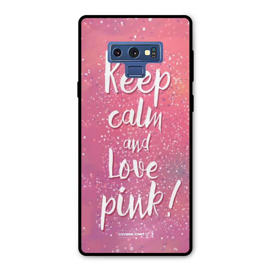 Love Pink Metal Back Case for Galaxy Note 9