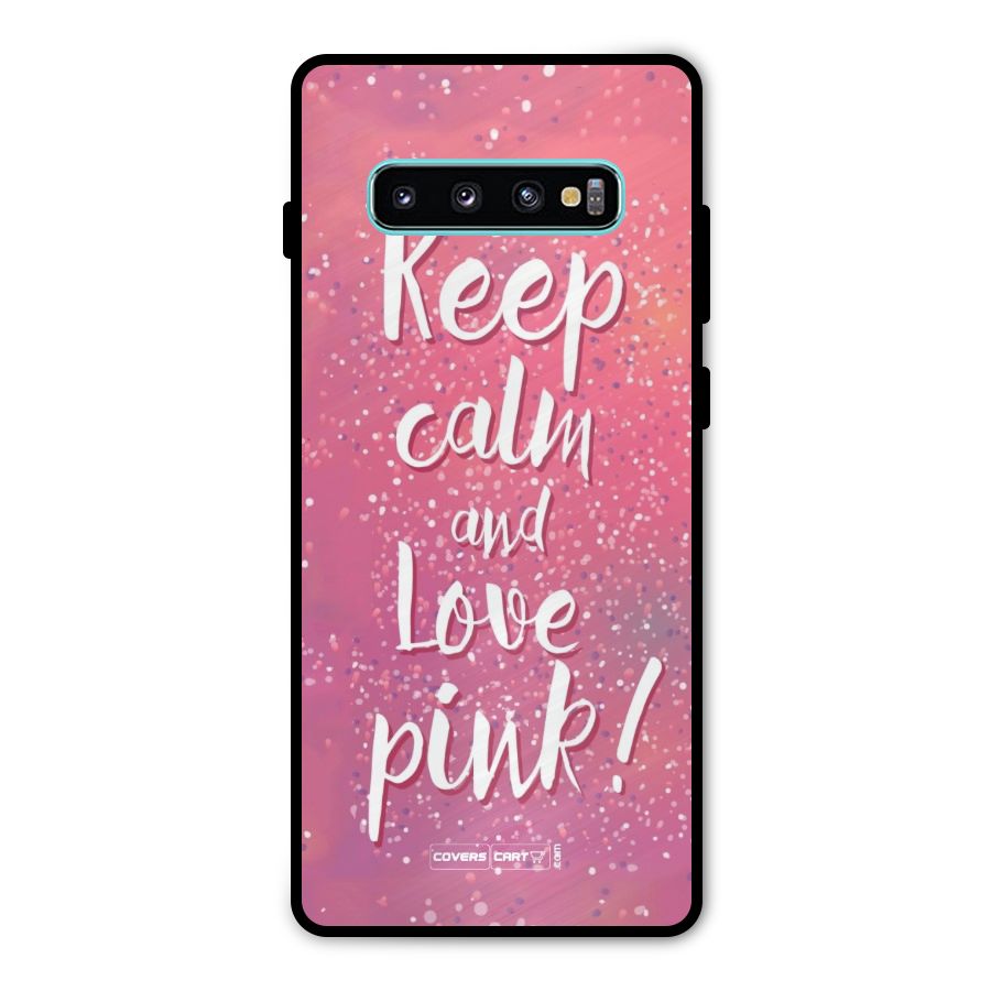 Love Pink Metal Back Case for Galaxy S10 Plus