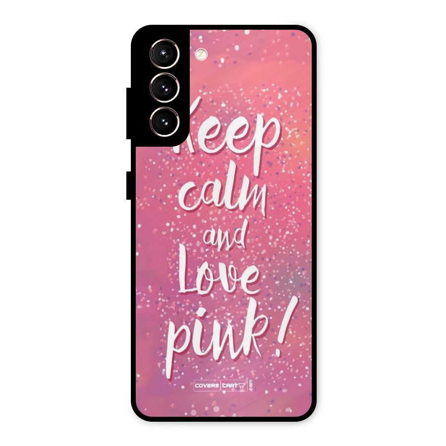 Love Pink Metal Back Case for Galaxy S21 5G
