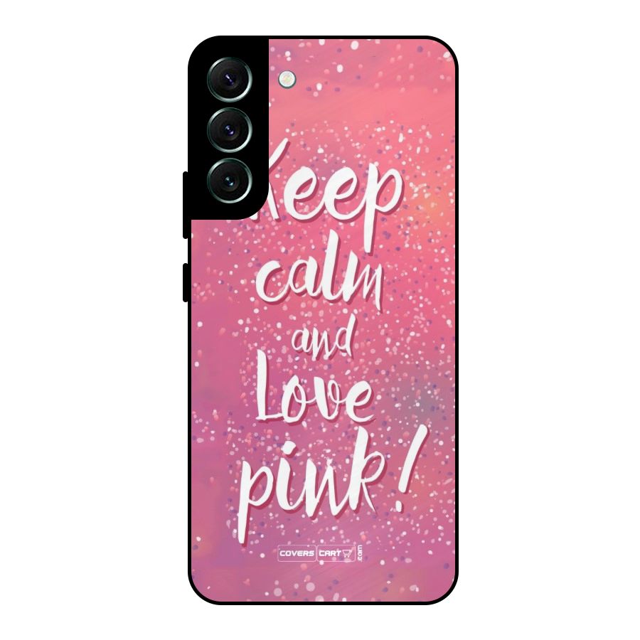 Love Pink Metal Back Case for Galaxy S22 Plus 5G