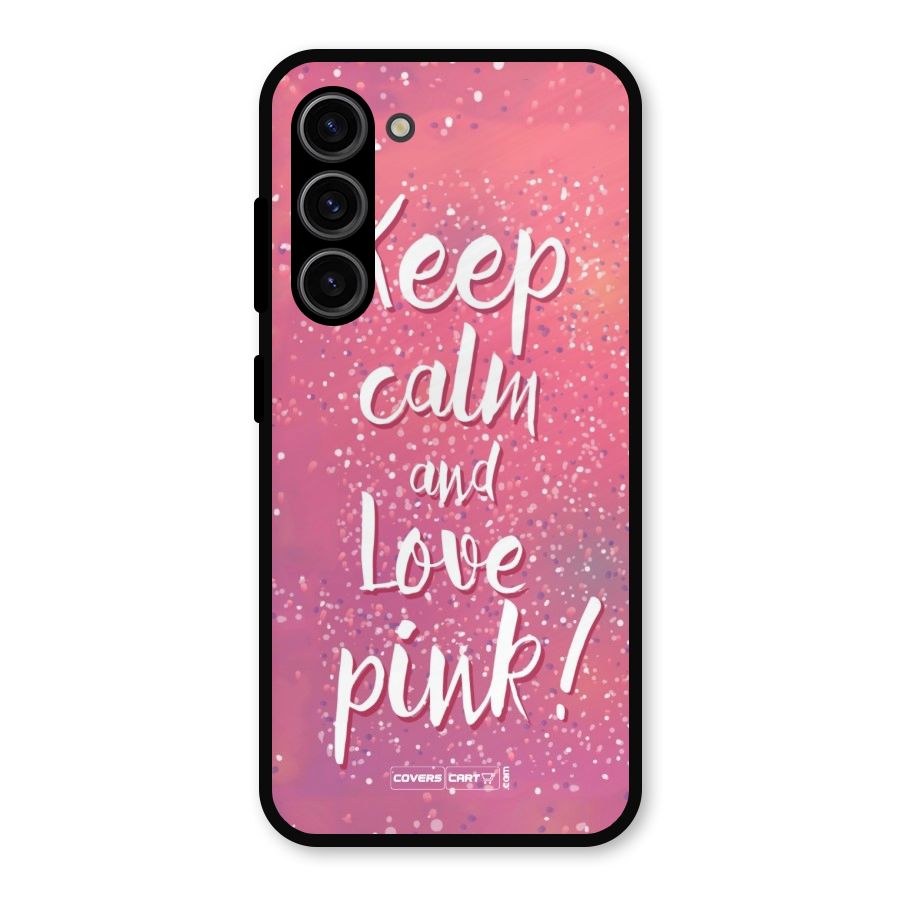 Love Pink Metal Back Case for Galaxy S23