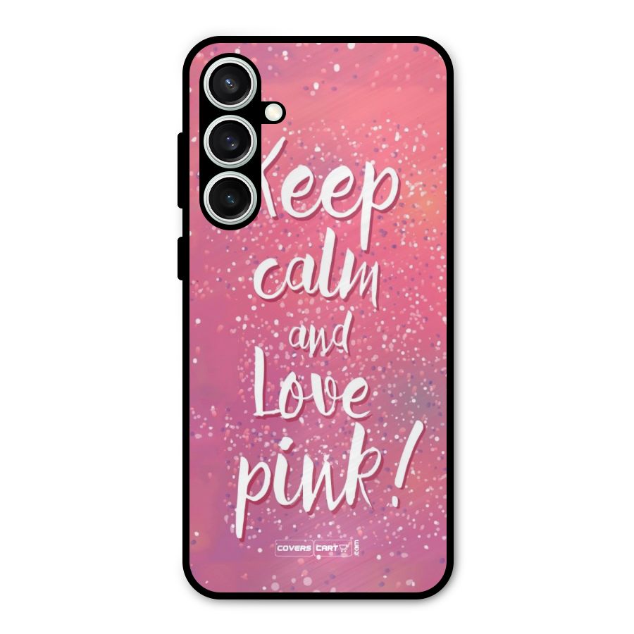 Love Pink Metal Back Case for Galaxy S23 FE