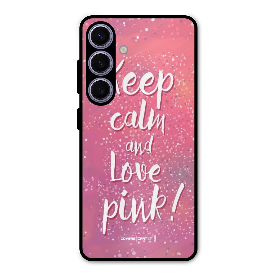 Love Pink Metal Back Case for Galaxy S24