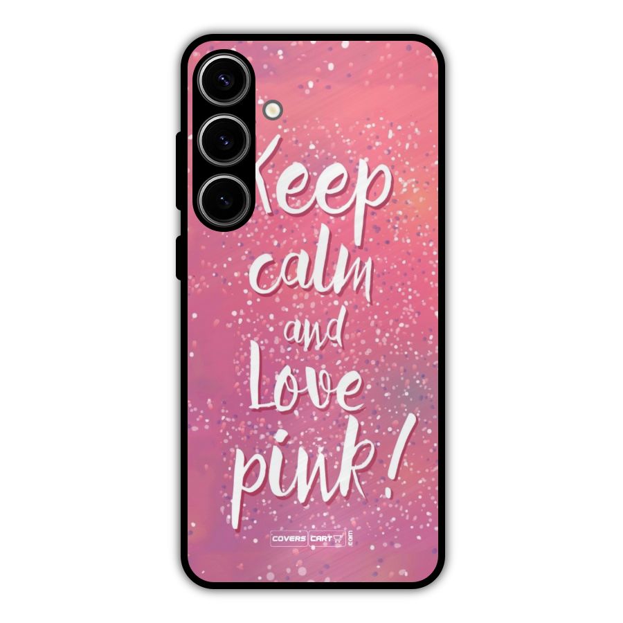 Love Pink Metal Back Case for Galaxy S24 Plus