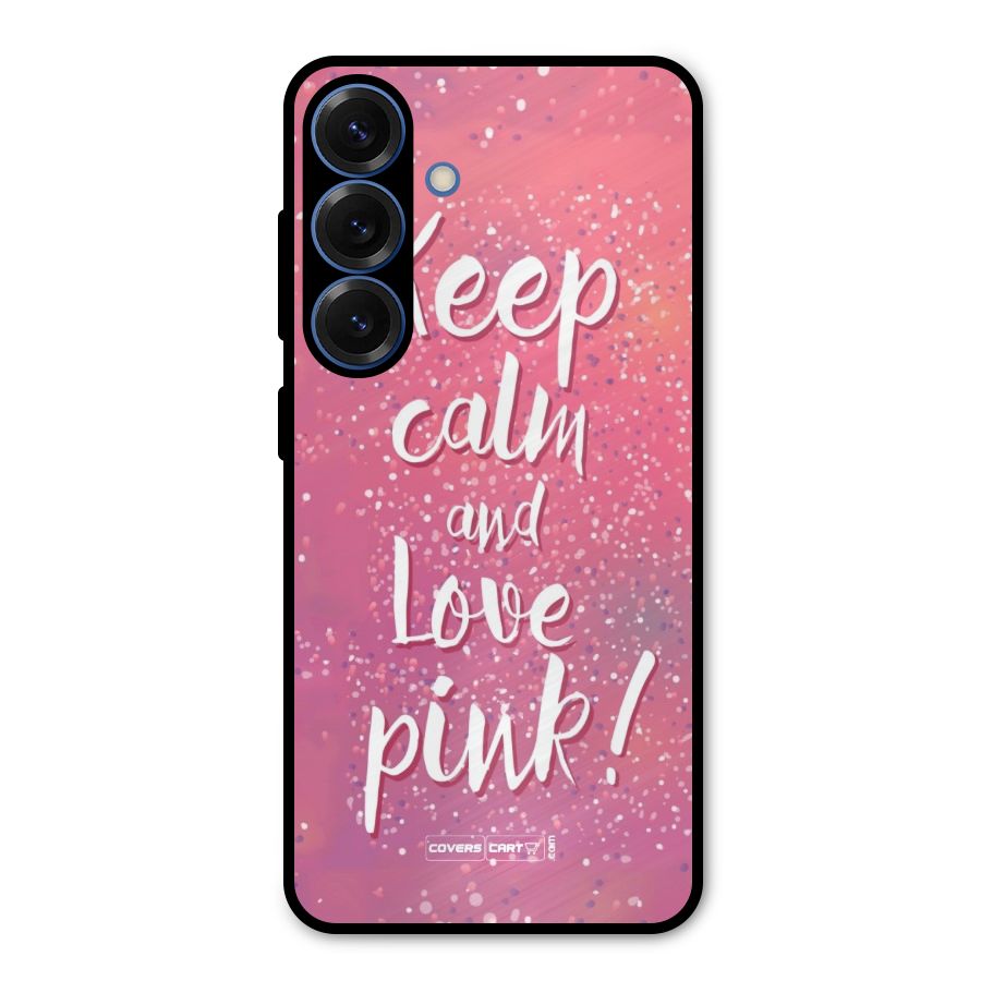 Love Pink Metal Back Case for Galaxy S25