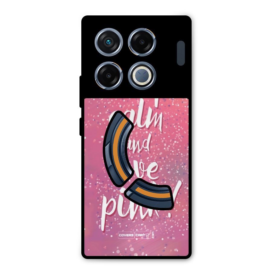 Love Pink Metal Back Case for Infinix GT 20 Pro