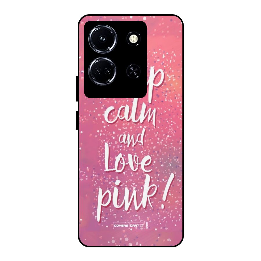Love Pink Metal Back Case for Infinix Note 30 5G