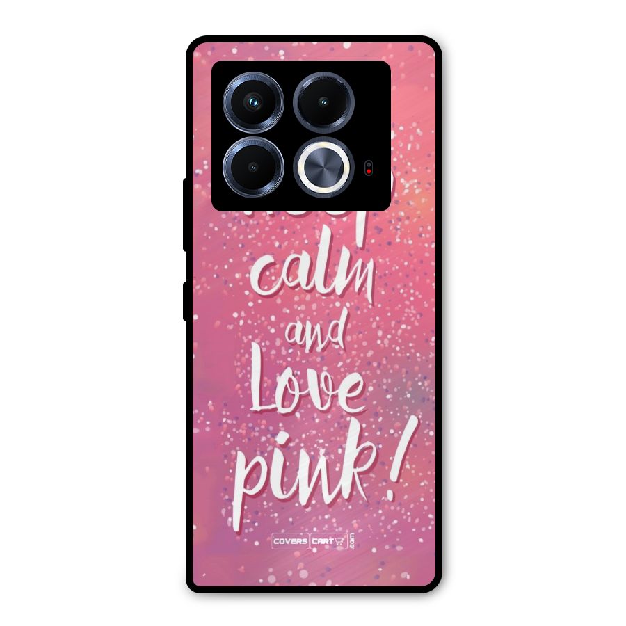 Love Pink Metal Back Case for Infinix Note 40 5G