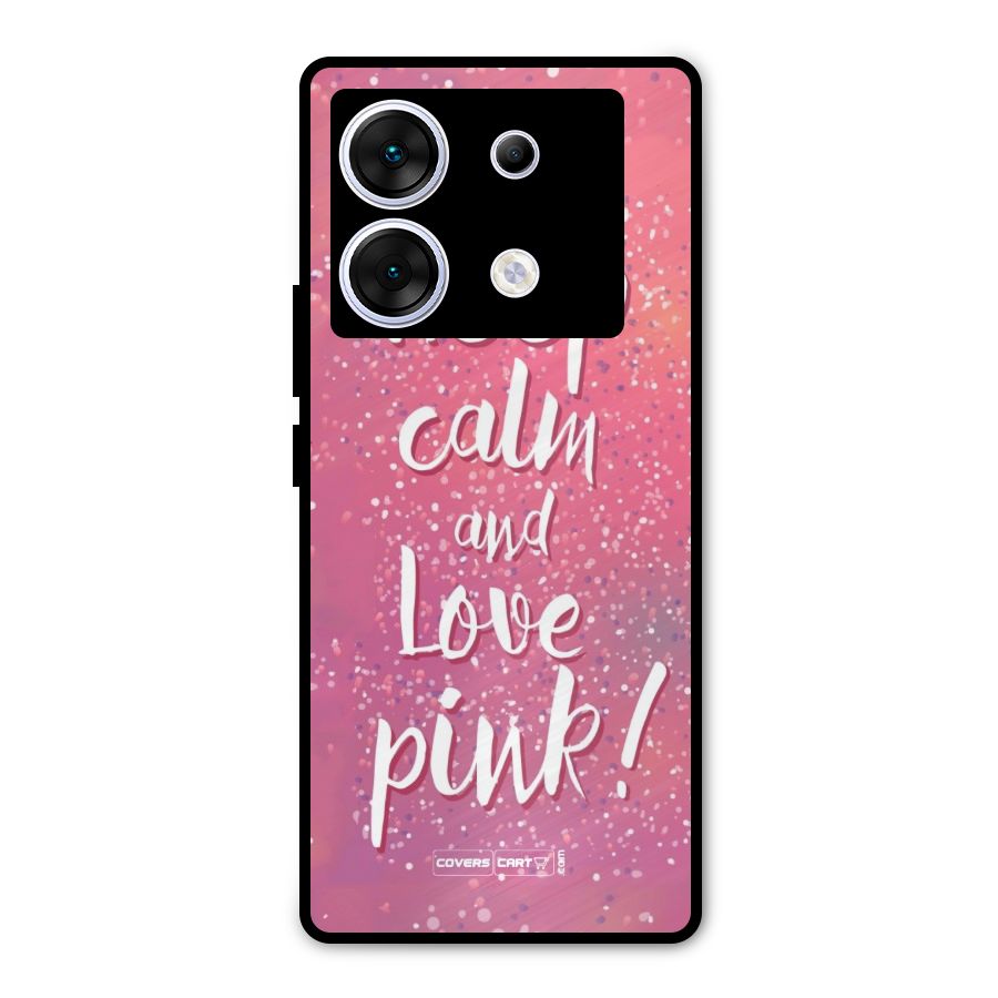 Love Pink Metal Back Case for Infinix Zero 30 5G